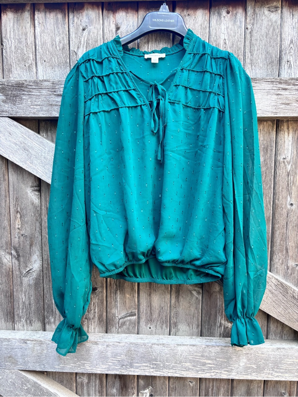 T.J.Maxx Emerald Green Blouse